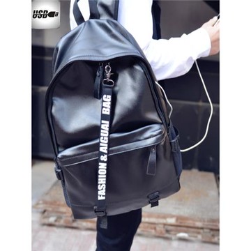 潮牌雙肩包男真皮韓版潮流學生書包休閑時尚個性青年旅行電腦背包