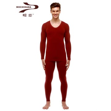 暖戀拉毛U領毛衣+【加厚】毛褲保暖內衣內穿男士套裝WA-01/04