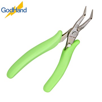 耀您館★日本神之手GodHand彎口鉗尖嘴鉗GH-LDP-140-M(斜紋;鉗尖2mm寬;附彈簧開關鎖)精密模型彎嘴錯彎型鉗彎型尖口鉗手鉗【APP下單點數4倍送】