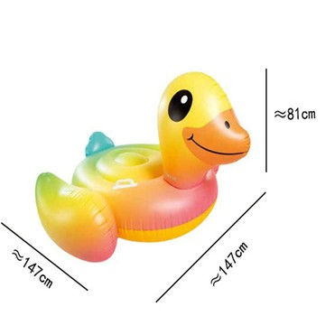 【SV61091】INTEX 小黃鴨水上充氣坐騎 充氣浮排 水上坐騎充氣戲水玩具衝浪游泳裝備57556