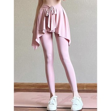 假兩件健身褲女跑步運動褲裙外穿速干高腰遮臀瑜伽褲遮擋裙秋季