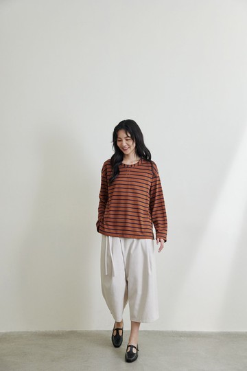 單車男孩條紋長袖上衣-喬治