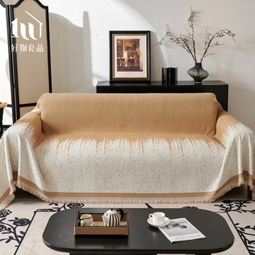 【好物良品】日式高品質雪尼爾短絨沙發墊蓋巾-富士山嵐