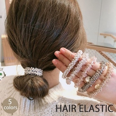 ヘアゴム キラキラ ヘアアクセサリー かわいい ゴールド オシャレ 髪飾り 上品 大人っぽい クリスタルビーズ 大人 上品 エレガ 通販 Lineポイント最大get Lineショッピング