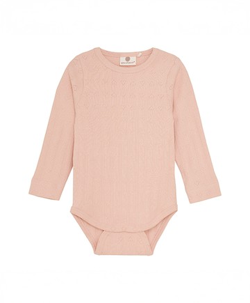 素面珊瑚粉長袖包屁衣68cm