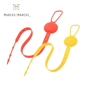 【MARCUS&MARCUS】多用途可調收納防掉帶2入組(紅+黃)