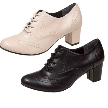 【白鳥麗子】高跟靴 MIT日系皮革雕花紋繫帶踝靴 店長推薦