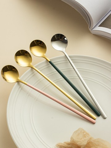 勺子304不銹鋼咖啡攪拌勺創意咖啡匙可愛小勺甜品奶茶小調羹