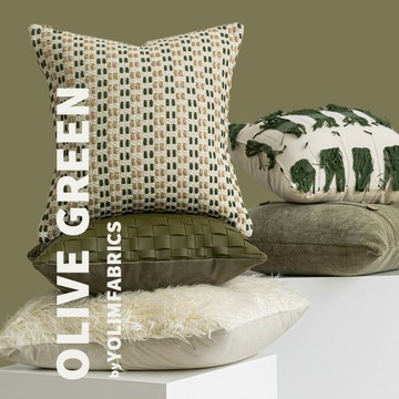 『百貨屋二號』盛夏橄欖北歐綠色沙發抱枕ins風民宿床頭靠枕腰枕軟裝樣板間靠墊