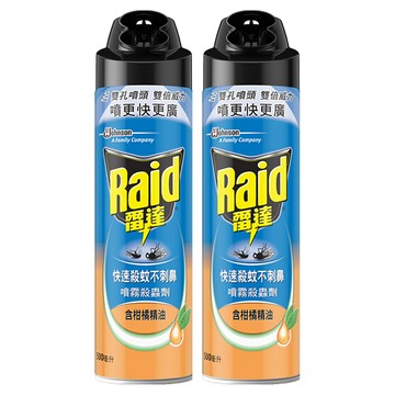 Raid 雷達 噴霧殺蟲劑 含柑橘精油  500ml  2罐