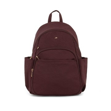 J II 後背包-米娜多層防潑水後背包(中款)-酒紅色-6605-7