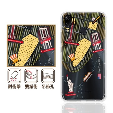反骨創意 ASUS 全系列 彩繪防摔手機殼-世界旅途-慾望城市