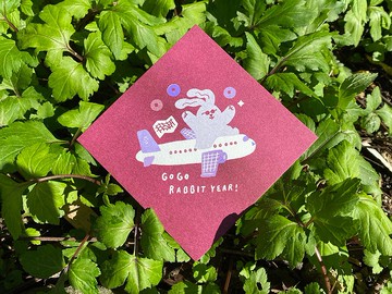 【兔飛猛進鴻兔大展】GOGO Rabbit Year 春聯 斗方