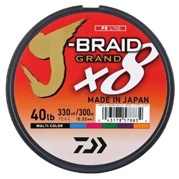 DAIWA 釣線 JB X8U 330yds 5 50lb  4號  MULTI COLOR  1捲