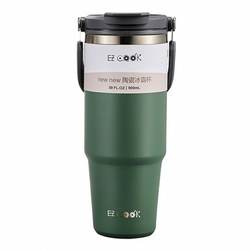 EZ COOK new new 陶瓷冰霸杯  原野綠  900ml  1個
