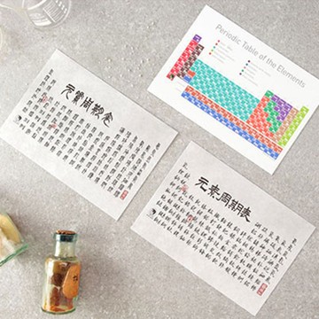 科學明信片-化學元素表 (3款)