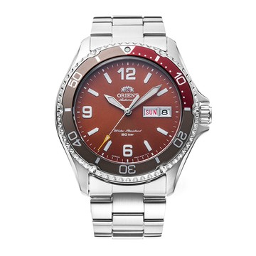 ORIENT 錶 WATER RESISTANT系列 200m潛水錶 鋼帶款 紅色 RA-AA0820R - 41.8 mm