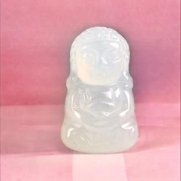 冰種翡翠精雕寶寶佛 | 天然緬甸玉翡翠A貨 | 送禮