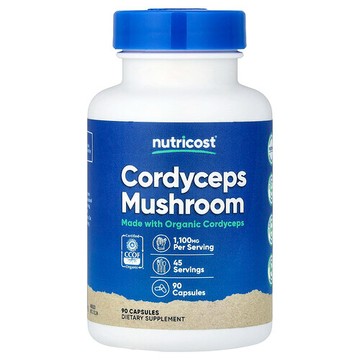 Nutricost, 蟲草蘑菇，1100 毫克，90 粒膠囊（每粒膠囊 550 毫克）