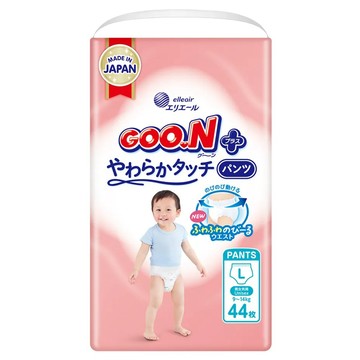 GOO.N 大王 日本境內版 SJ柔觸肌系列褲型尿布 9~14kg  L  44片