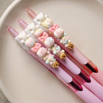 貓咪烤麻糬與銅鑼燒原子筆