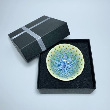 孔雀開屏 葵花杯 80ml 邱毓寧 鶯歌製 A10-13