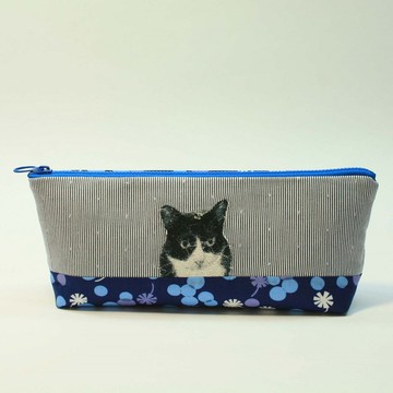 刺繡 筆袋20-黑白貓