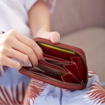 FOCUS經典原皮4卡拉鍊短夾/大零錢包(FTA2068)