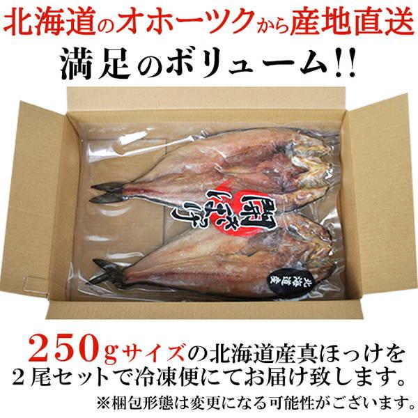 真ほっけ開き ホッケの一夜干し 250g以上×2枚 北海道産 肉厚ほっけ ギフト対応可 冷凍便