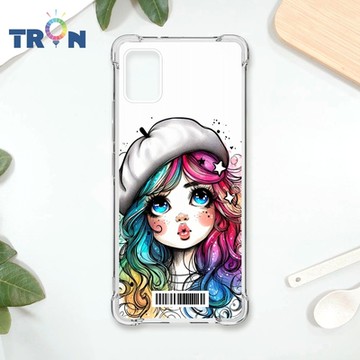 TRON 三星 A51 嘟嘴小女孩 四角防摔載具殼 軟殼 手機殼