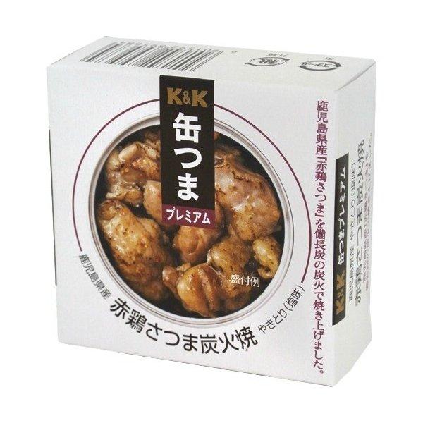 国分 KK 缶つまプレミアム 鹿児島赤鶏さつま炭火焼F3号 75g×24個セット