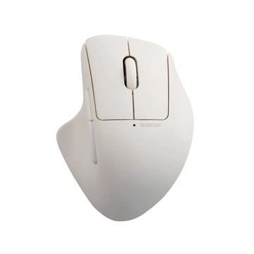 【日本ELECOM】Shellpha 靜音雙模人體工學5鍵滑鼠-白(S)
