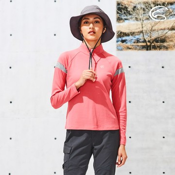 ADISI 女半門襟涼感智能纖維速乾長袖上衣AL2111139 (S-2XL) / 吸濕排汗 快乾 單向導濕 涼感 排汗衣