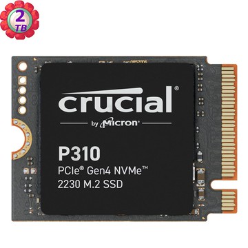 Crucial P310 2TB PCIe Gen4 NVMe 2230 M.2 SSD CT2000P310SSD2 -公司貨｜滿額領券最高現折$220