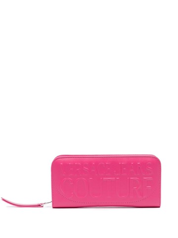 Versace Jeans Couture - logo-embossed faux-leather wallet - women - Polyester - One Size - Pink