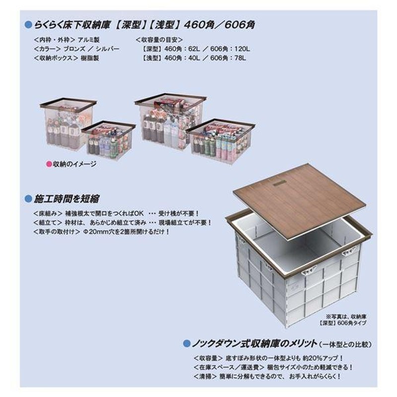 SPG らくらく床下収納庫 SFC460B ブロンズ 深型 460角 - 塗装用品