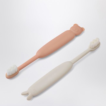Set of two Fabio toothbrushes in pink/sand