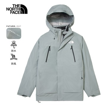 The North Face北面男款灰色FUTURELIGHT防水納米殼羽絨內裡三合一外套｜89ZMH5F