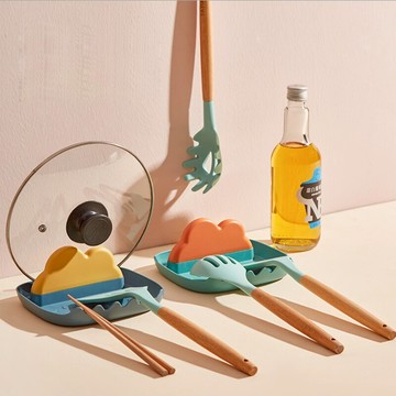 鍋蓋架廚房臺面帶接水盤家用放鍋蓋砧板收納架鍋鏟湯勺筷子置物架