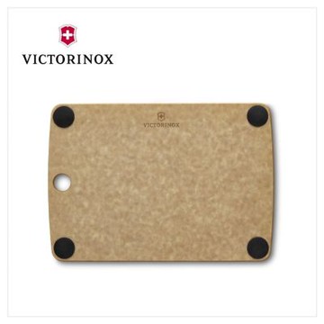 VICTORINOX 瑞士維氏 多合一防滑砧板XS附凹槽 25.4x17.8x0.6cm 咖/黑 7.4124/7.4124.3