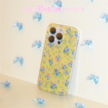 pups4EVER 原創設計雙層印花亮面imd手機殼 全包碎花玫瑰小熊碎花