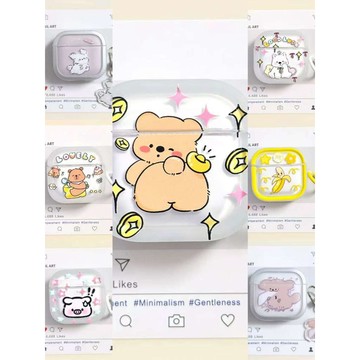 卡通 AirPods 保護套 耳機保護套 情侶款  防摔套 適用於 AirPods 1 2 3 Pro2 pro3新3代