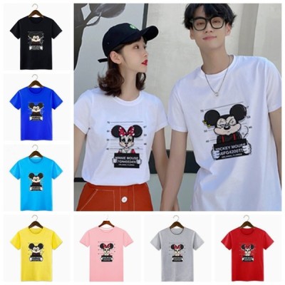 Disney カップル 用 ディズニー ミッキー ミニー 半袖シャツペアtシャツ Tシャツ トップス カットソーメンズレディース 恋人 お揃い ご夫婦 友達 春夏 通販 Lineポイント最大get Lineショッピング