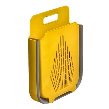 多功能摺疊收納洗衣籃附掛鈎  大款  檸檬黃  1個