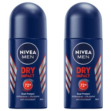 NIVEA 妮維雅 男士止汗爽身乳液 乾適活力  50ml  2瓶