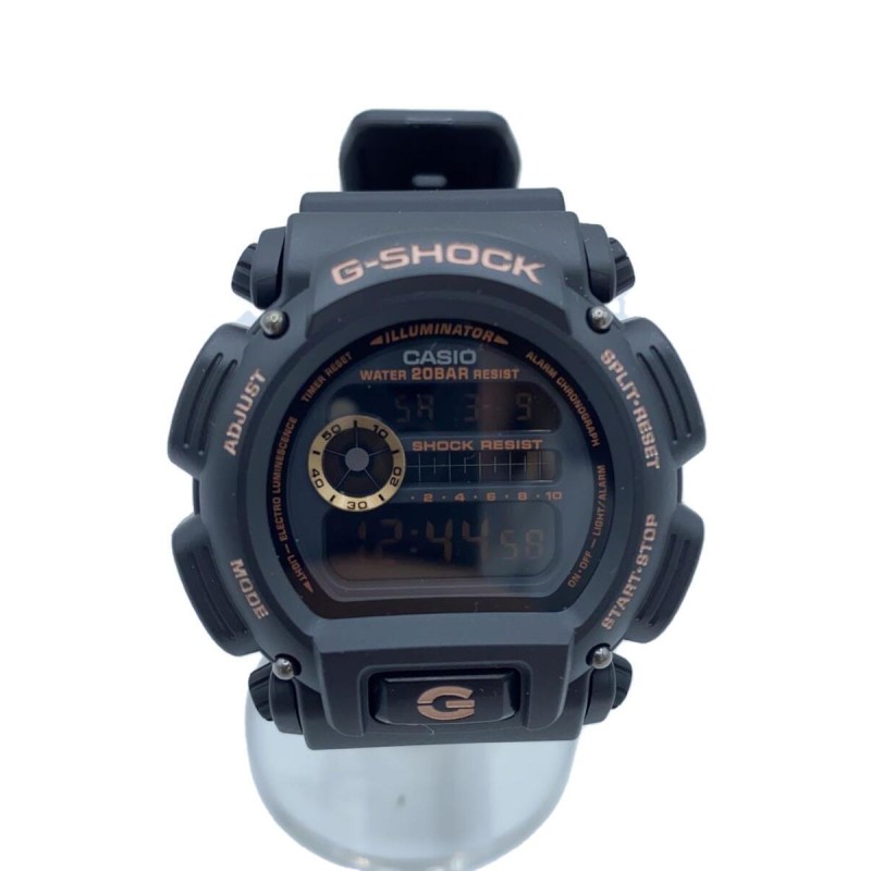 CASIO◆G-SHOCK/クォーツ腕時計/デジタル/ラバー/BLK/BLK/SS/DW-9052GBX-1A4DR