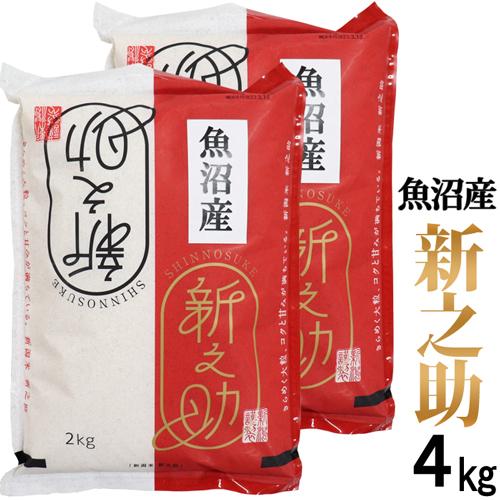 お米 米 魚沼産 新之助 4kg(2kg×2) 令和5年産 送料無料 白米 精米 産地直送米 １等米 新潟最高ブランド 精米日新しいです 低温倉庫管理米