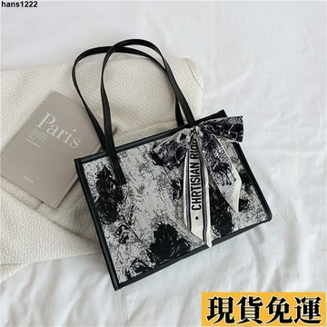 💦台灣限時低價💦 小眾設計高級感油畫帆布手提包女2025新款潮時尚百搭氣質女單肩包