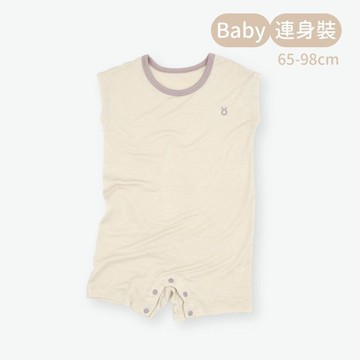 minihope輕柔感Baby連身裝-米色