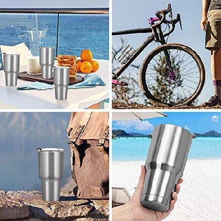 Pack Insulated Tumblers, 30oz Stainless Steel Tumbler, Double Wall Vacuum Tumbler Coffee Cup, Stainless Steel Travel Mug with Lid and Straw, Durable